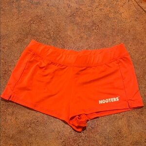 Hooters Orange Athletic Shorts with Elastic Waistband